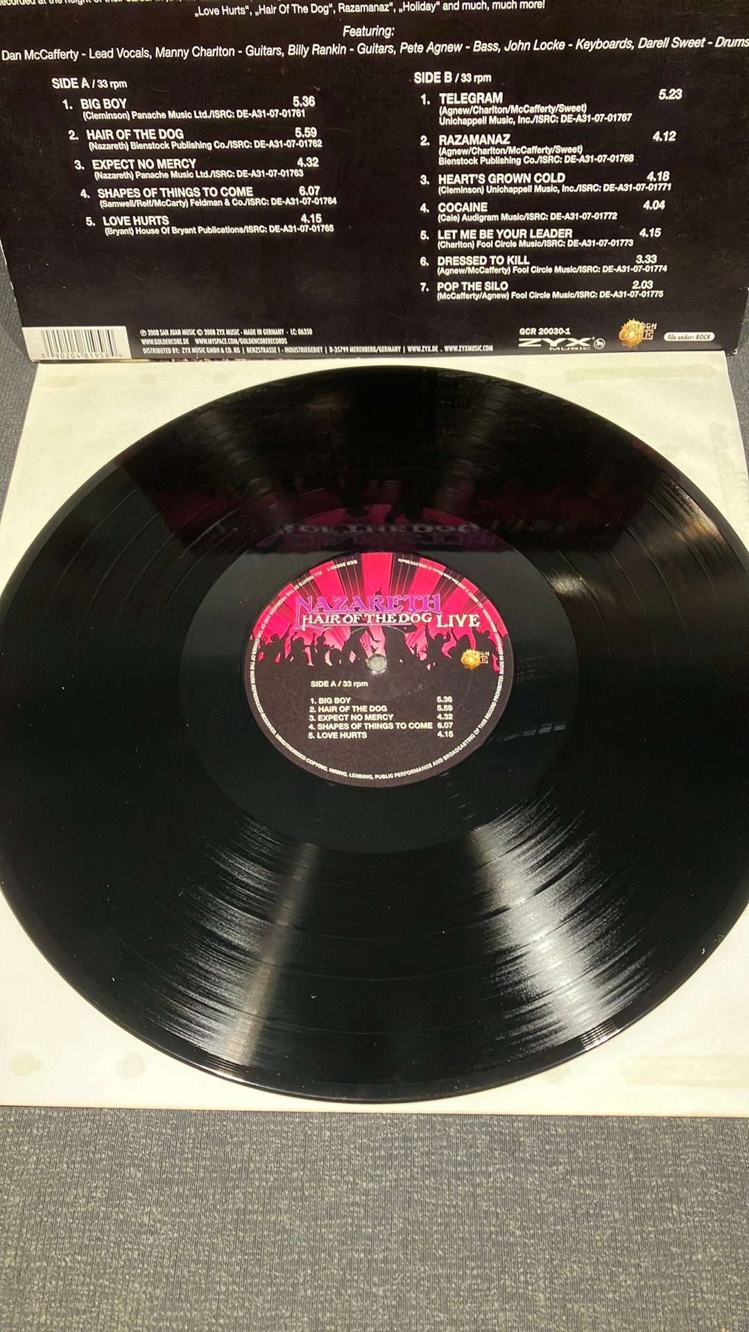 Nazareth — Hair of the Dog live, Hard Rock, Ophalen of Verzenden, Zo goed als nieuw, 12 inch