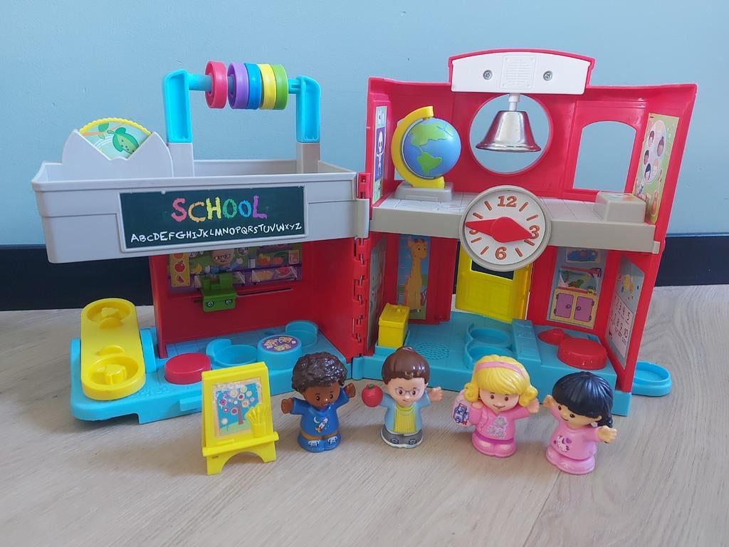 Fisher Price Little People School met geluid, Ophalen, Zo goed als nieuw, Speelset, Met geluid