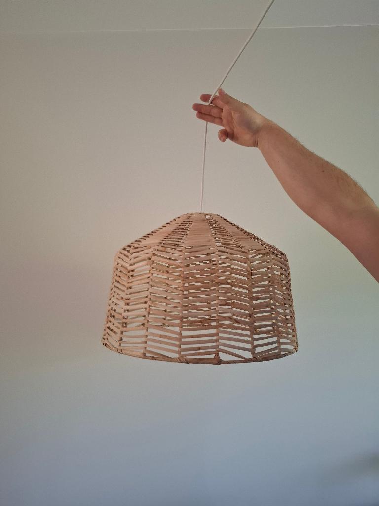 Kappeland/ havsdjup ikea rotan hanglamp, Ophalen, Zo goed als nieuw, Minder dan 50 cm