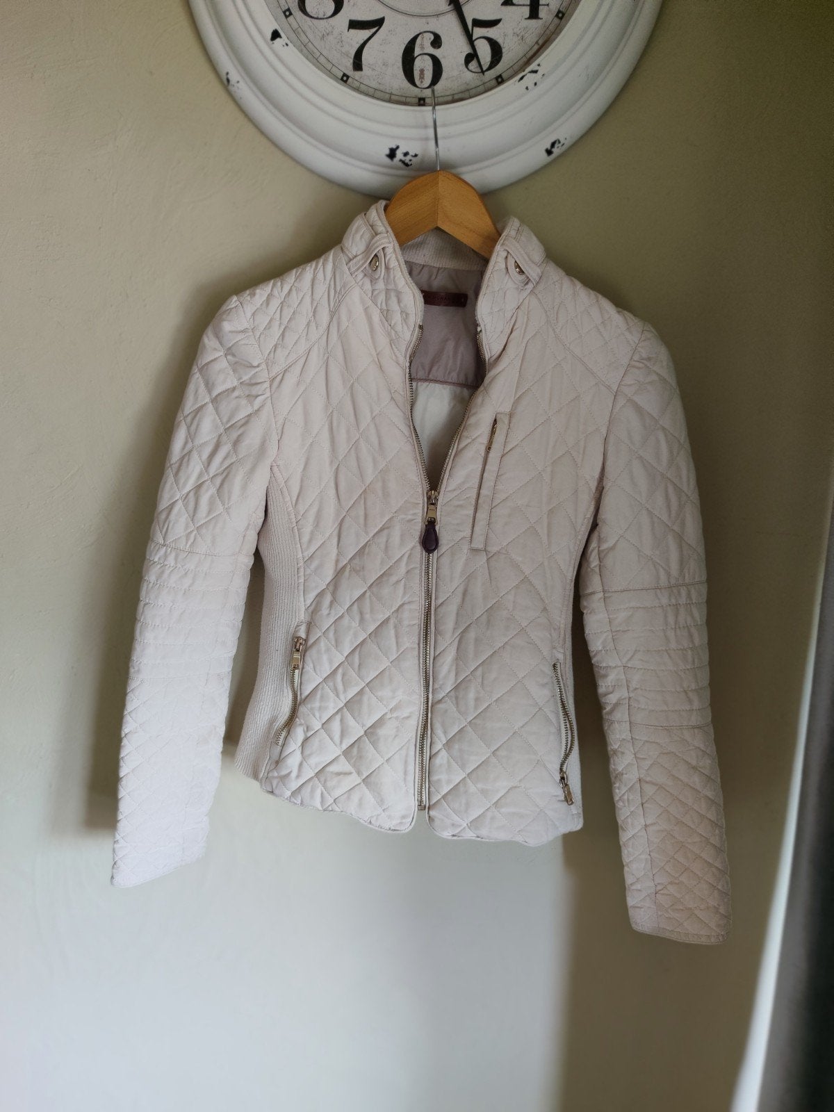 Zara ecru tussen jas XS, Ophalen of Verzenden, Zo goed als nieuw, Maat 34 (XS) of kleiner, Beige