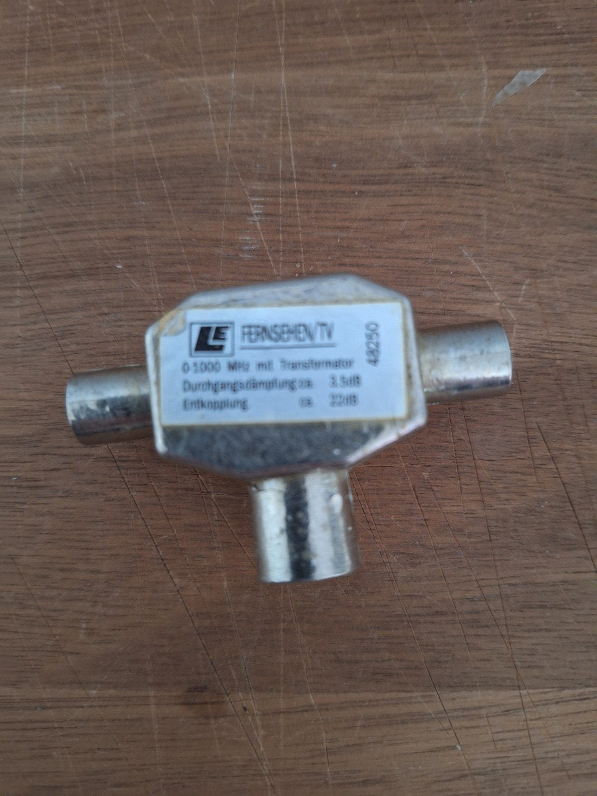 COAX TV splitter, Ophalen of Verzenden, Gebruikt, Minder dan 2 meter, Coaxiale kabel