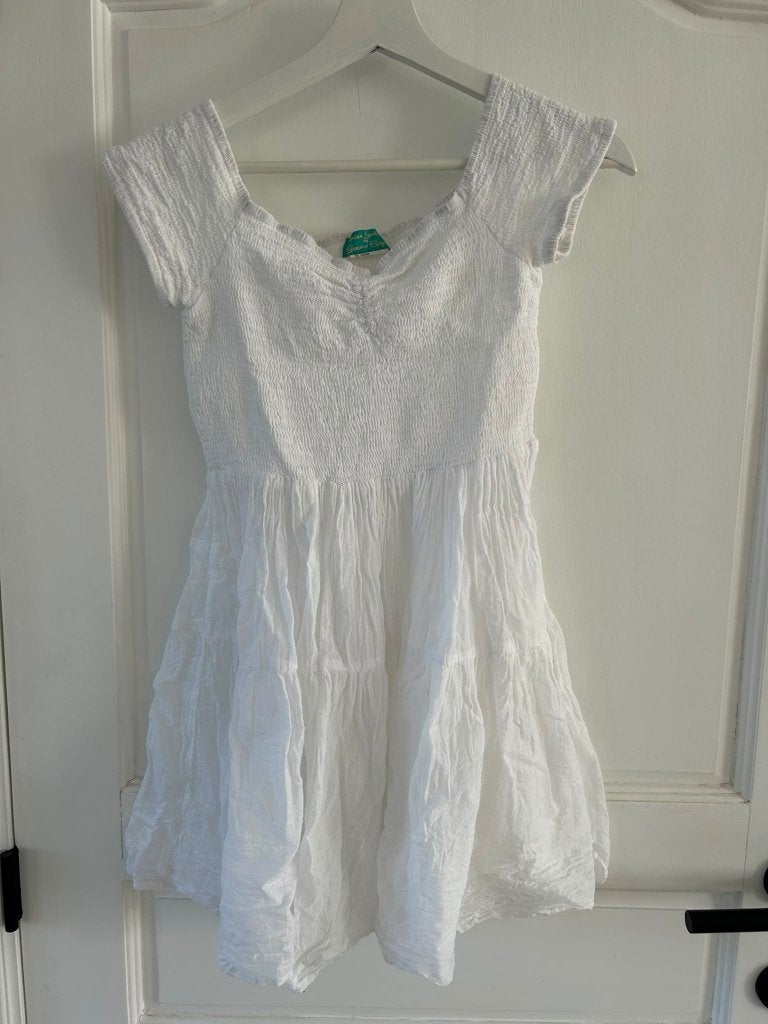 Zomerjurk Antica Santoria by Giacomo Cinque Napels, Kleding | Dames, Wit, Giacomo Cinque, Ophalen of Verzenden, Zo goed als nieuw