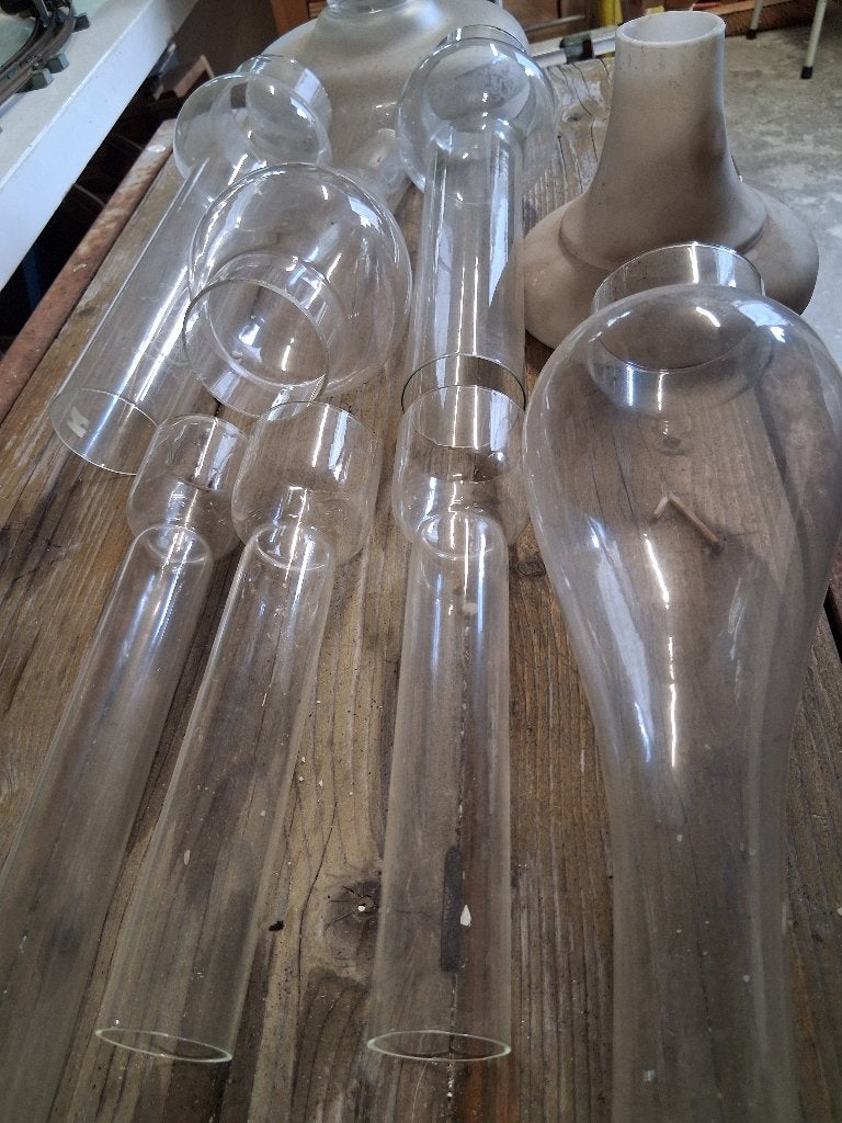 olielamp glazen en ganglamp, Antiek en Kunst, Antiek | Lampen, Ophalen