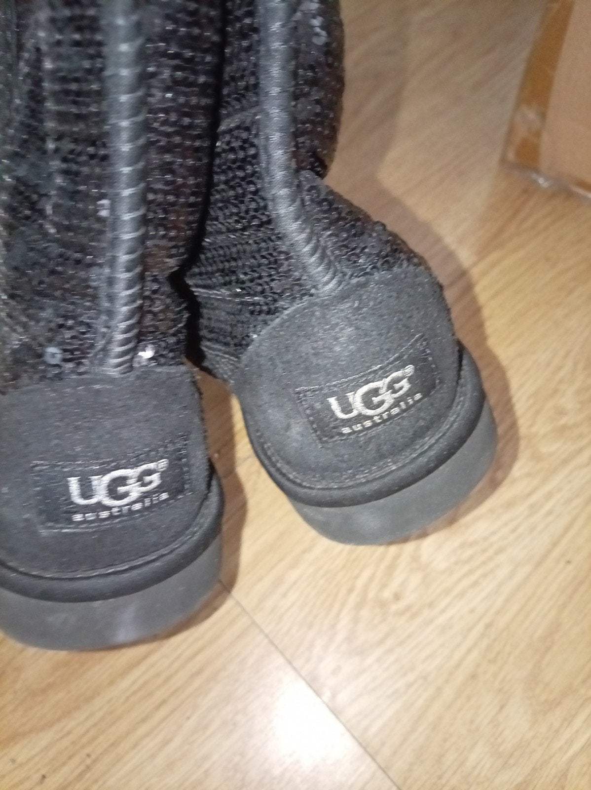 UGG Australia Sequin Laarzen - Maat 38, UGG Australia, Zwart, Lage of Enkellaarzen, Ophalen of Verzenden