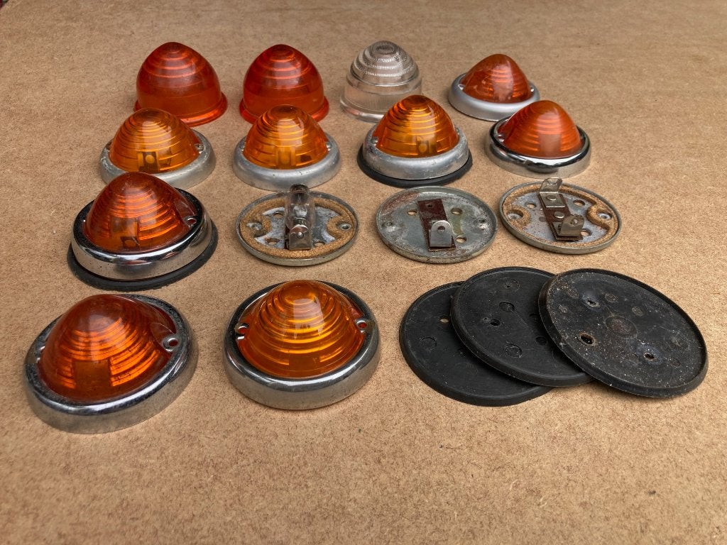 Knipperlichtglaasjes - allerlei - plastic, Ophalen of Verzenden, Gebruikt, Oldtimer onderdelen