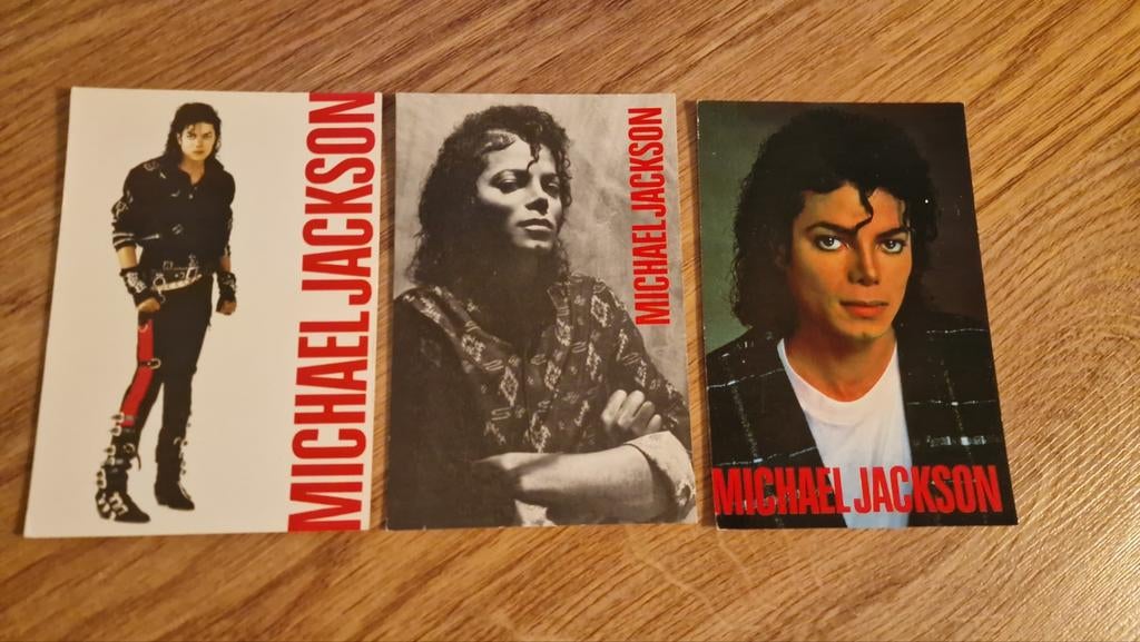 Zeldzame Michael Jackson BAD Tour Ansichtkaarten Jaren '80, Verzamelen, Ophalen of Verzenden, Zo goed als nieuw, Foto of Kaart