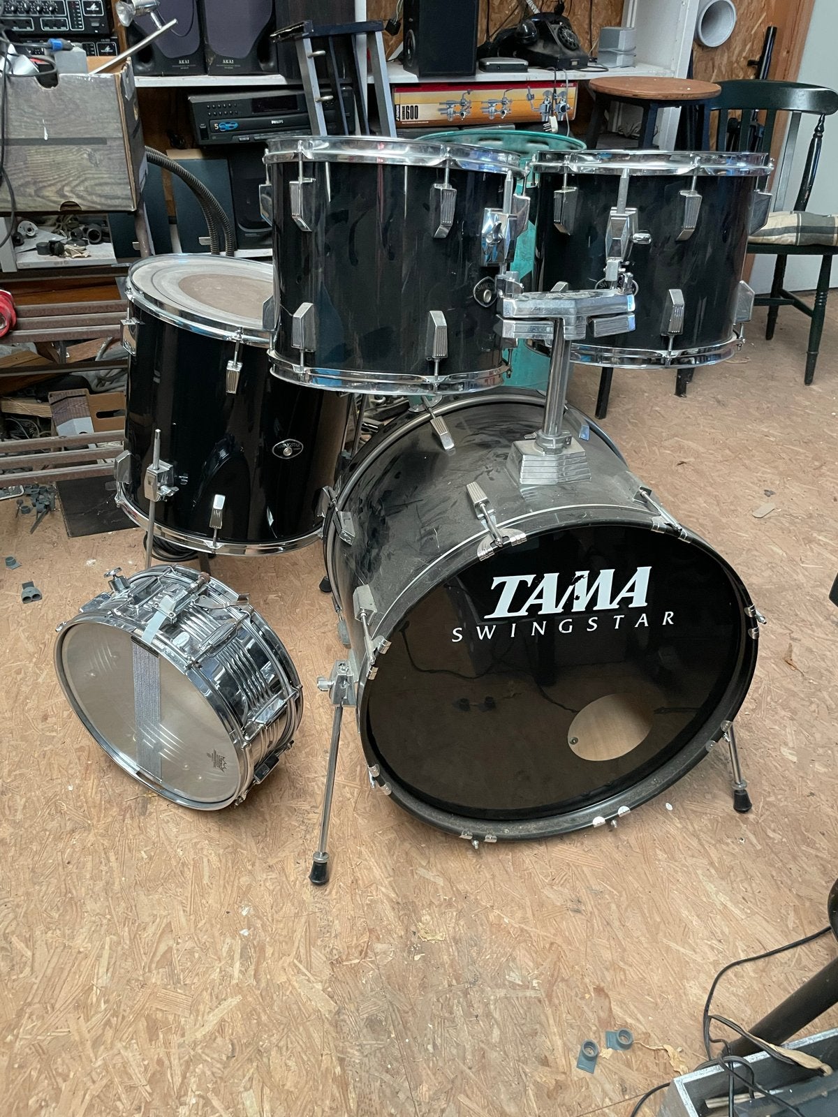 Tama Swingstar shellset 22/12/13/16 + 14 snare, Ophalen, Gebruikt, Tama