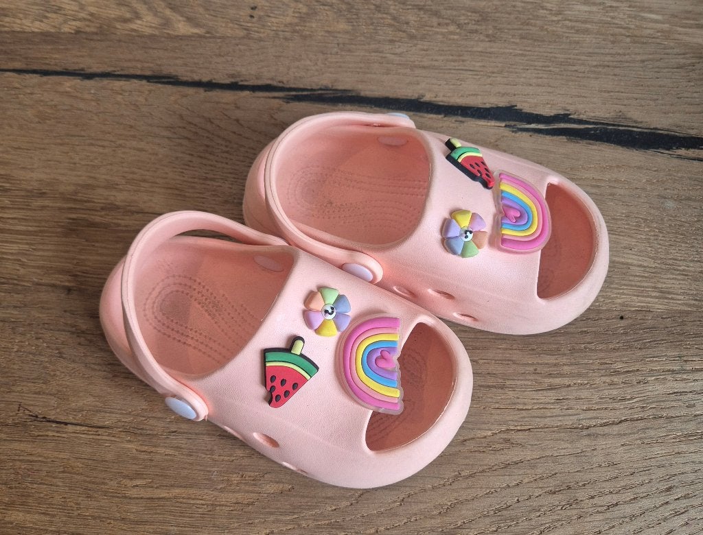 Crocs Look a Like | Clogs | Pasteloranje | Sandalen | mt 24, Overige typen, Nieuw, Geen merk, Verzenden