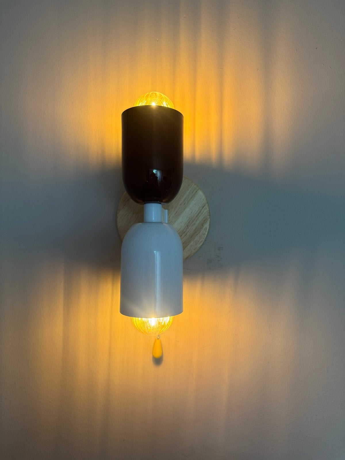 Nordic wandlamp met schakelaar en trekkoord, Ophalen of Verzenden, Gebruikt, Overige materialen