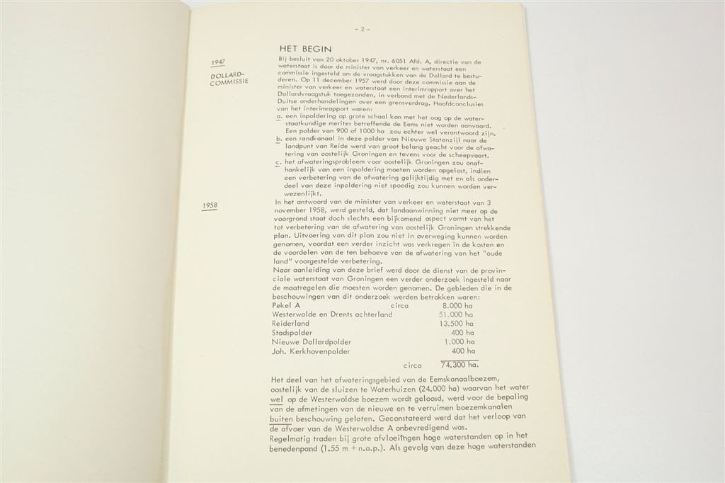 Dollardwerken — Nota Groninger Waterschapsbond 1973, Ophalen of Verzenden, Gelezen