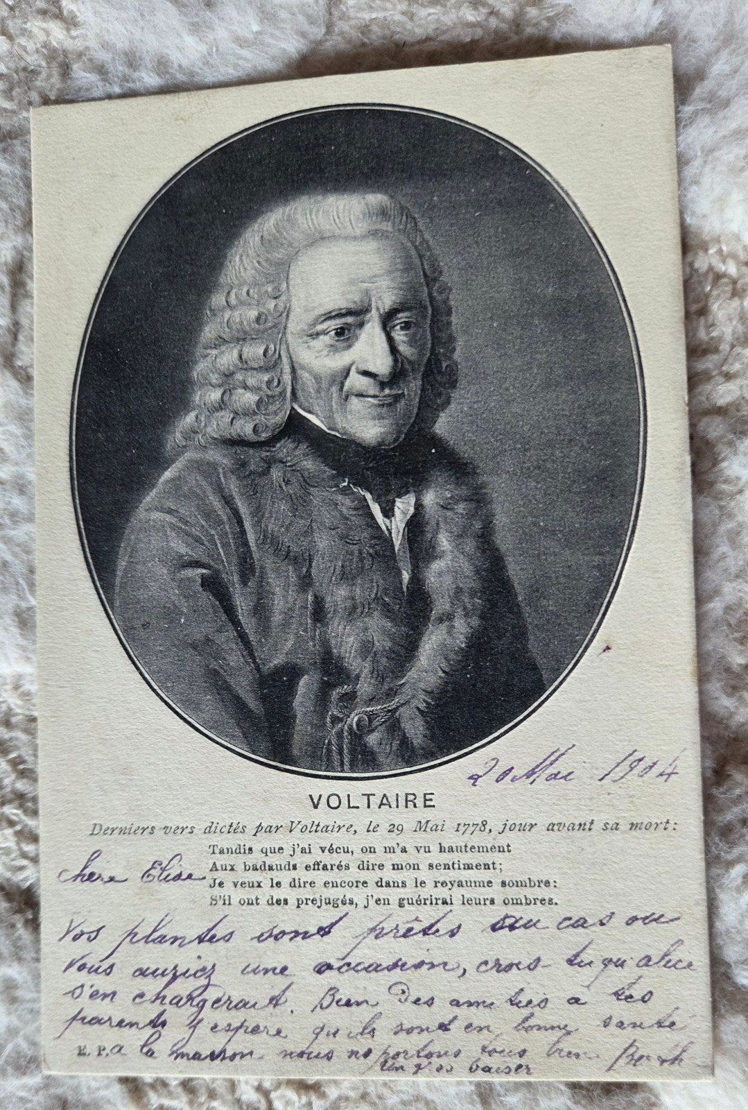 Voltaire - Gelopen 1884, Verzenden, Voor 1920, Gelopen, Overige thema's