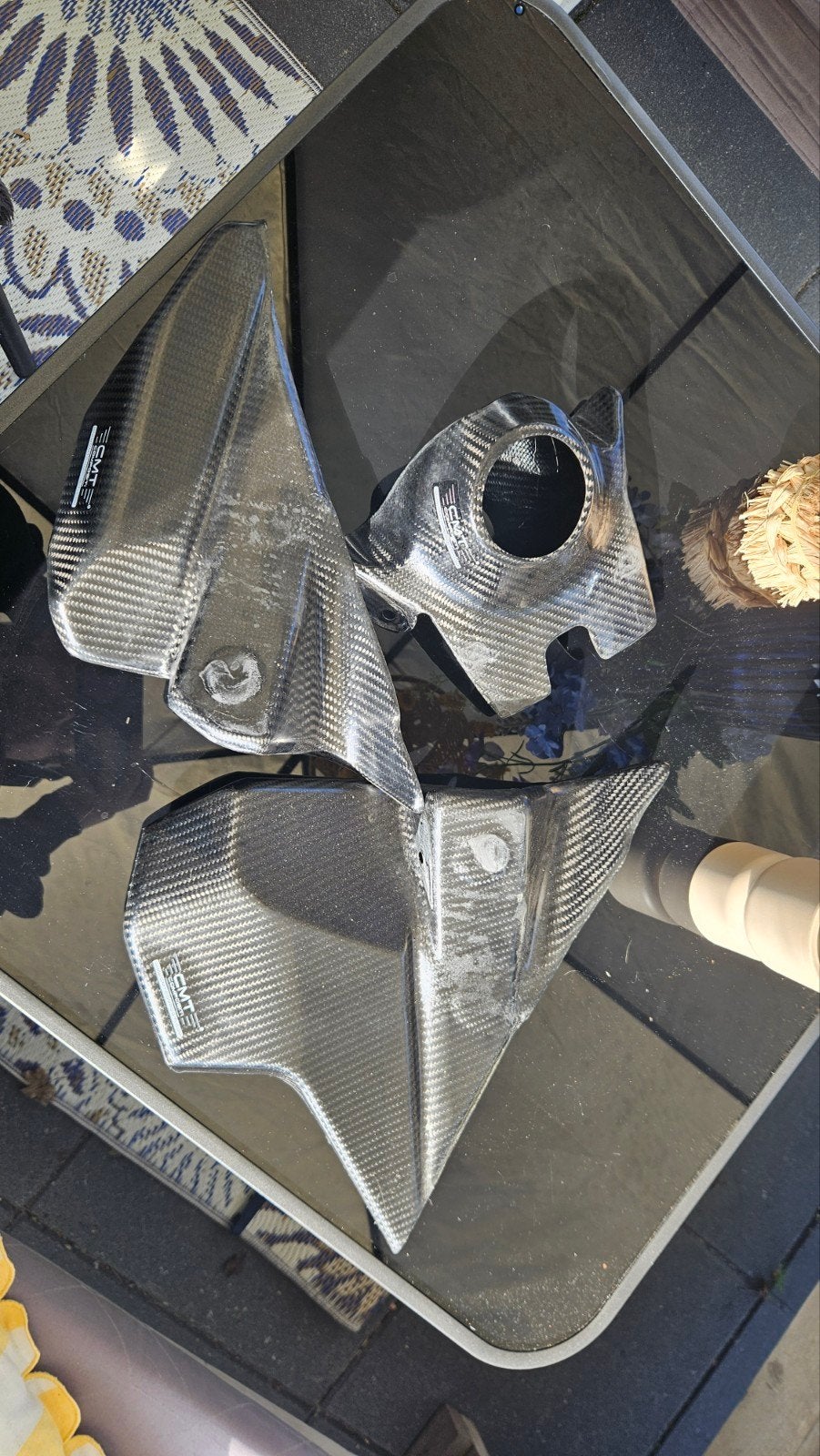 CMT Carbon Tank Covers Husqvarna FE 2017-2019, Ophalen of Verzenden, Gebruikt