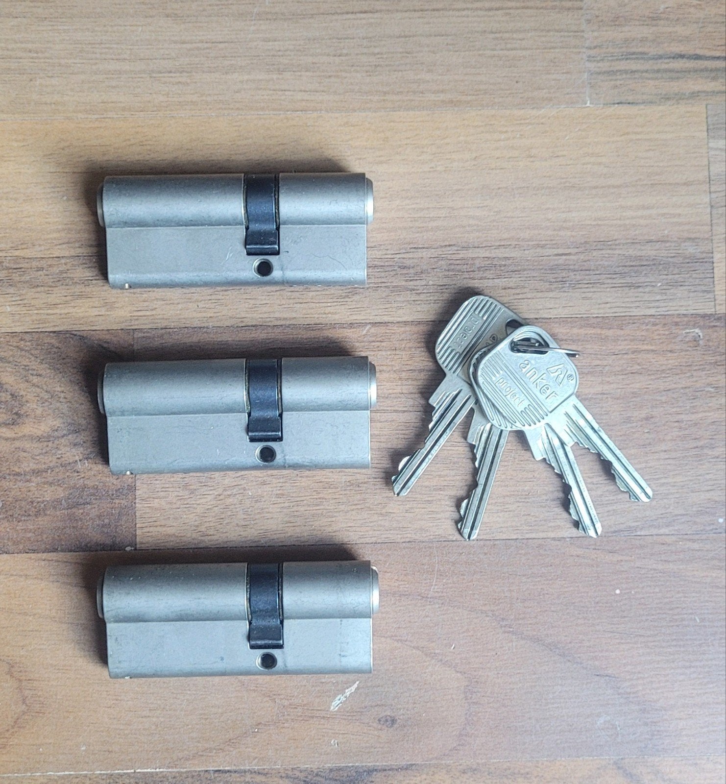 3x Anker 45/30 cilinderslot met 4 sleutels skg3, Ophalen of Verzenden, Rvs, Slot