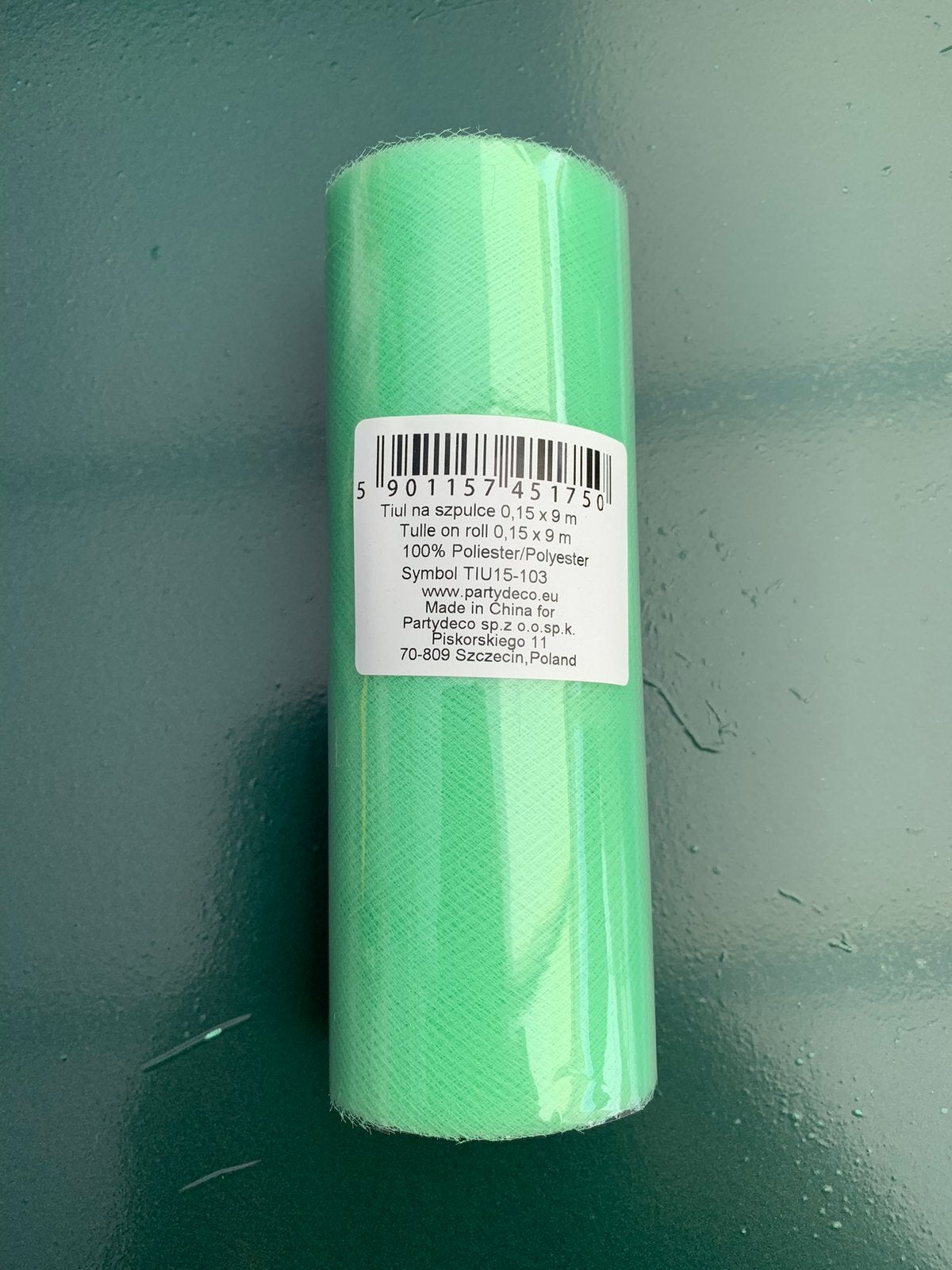 TE KOOP: rol mintgroene tule NIEUW, Hobby en Vrije tijd, Stoffen en Lappen, Ophalen of Verzenden, Polyester, Minder dan 30 cm