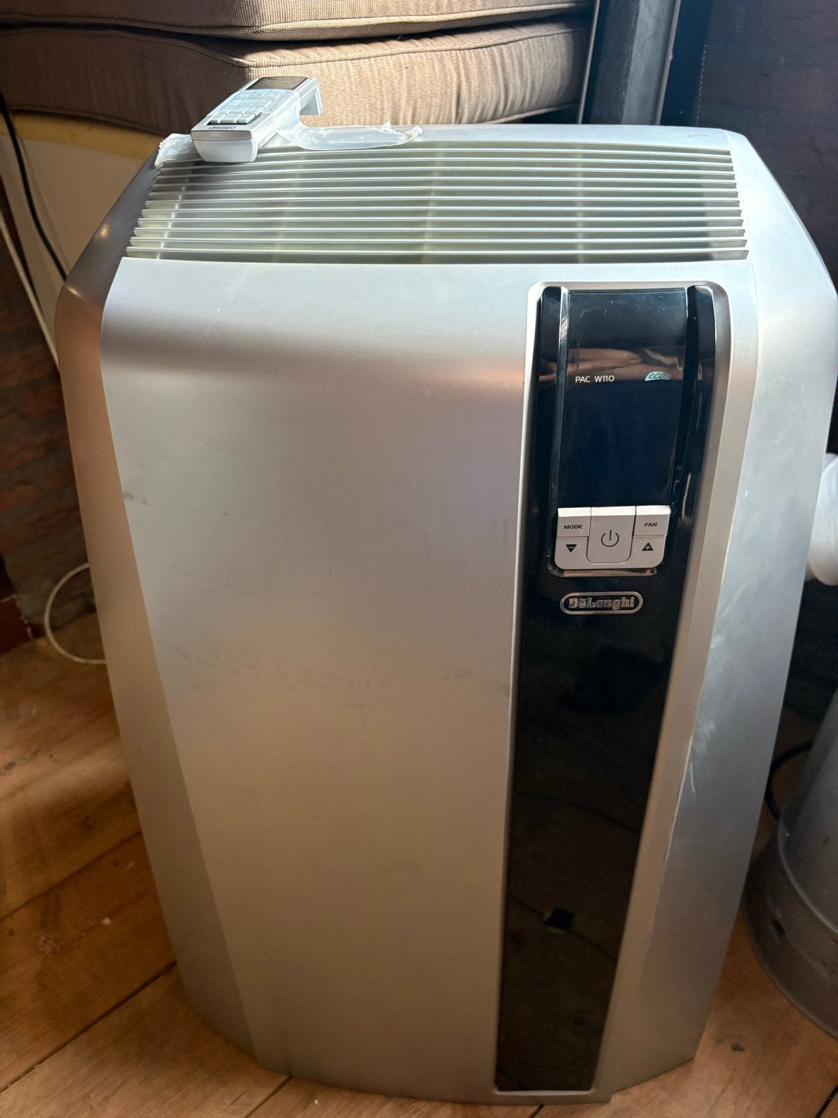 DeLonghi PAC W110 Eco Mobiele Airco met Afstandsbediening, Gebruikt, Timer, 3 snelheden of meer, Ophalen of Verzenden