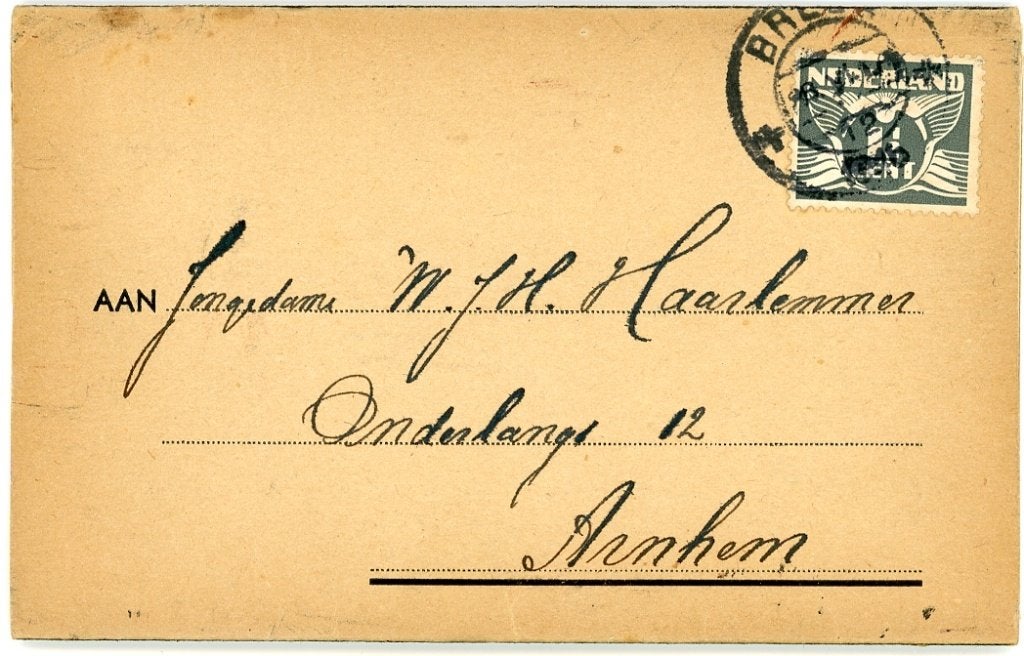 Breda, Ophalen of Verzenden, 1940 tot 1960, Gelopen, Noord-Brabant