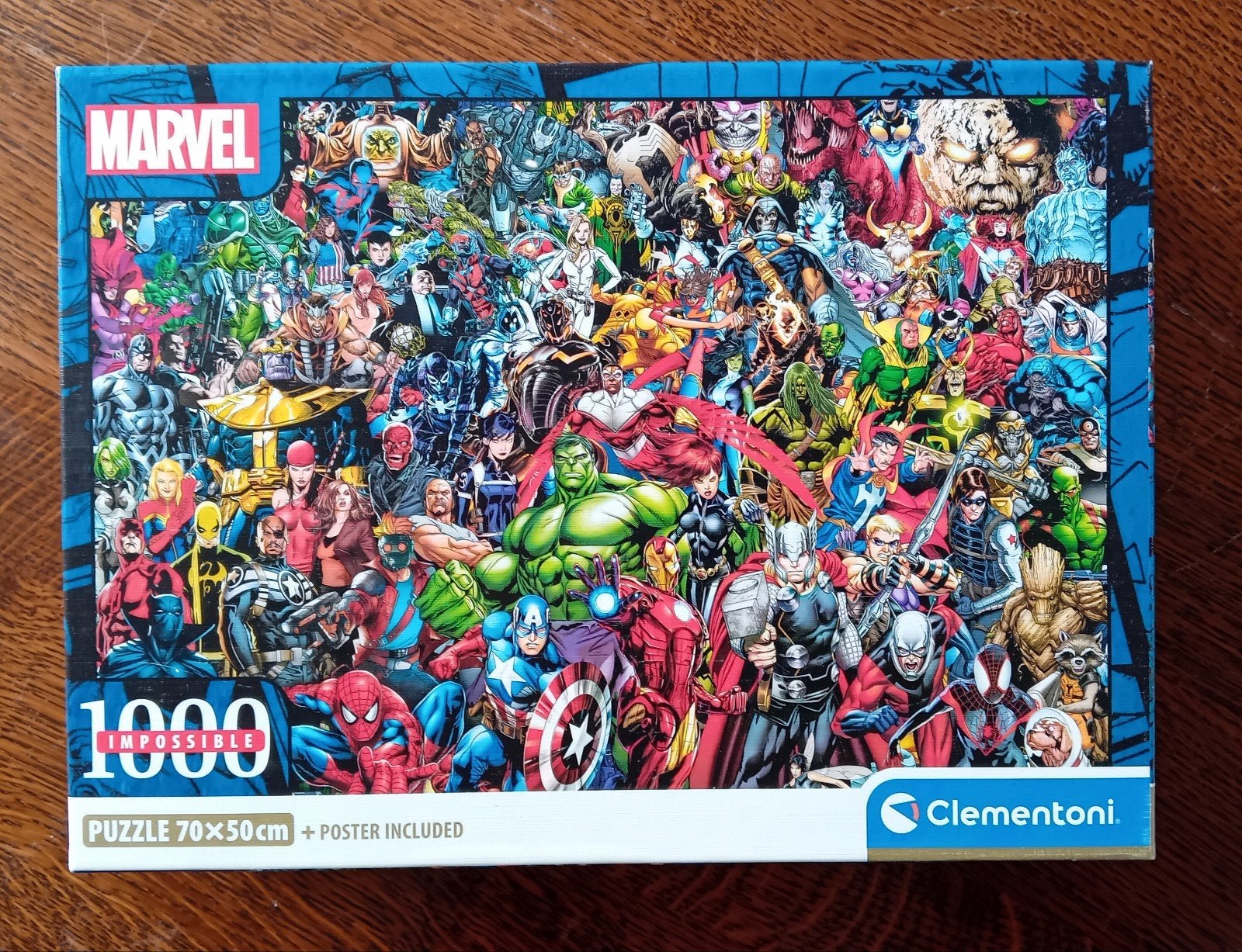 Marvel Impossible Legpuzzel 1000 stukjes Clementoni, Ophalen, 500 t/m 1500 stukjes, Zo goed als nieuw, Legpuzzel