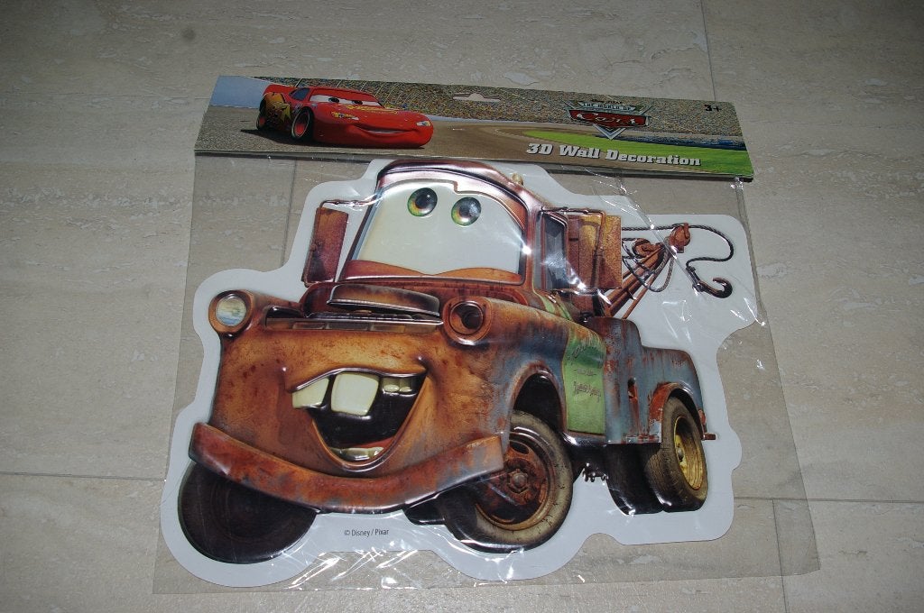 Disney / Cars 3D wanddecoratie, Kinderen en Baby's, Kinderkamer | Inrichting en Decoratie, Ophalen of Verzenden, Nieuw, Wanddecoratie