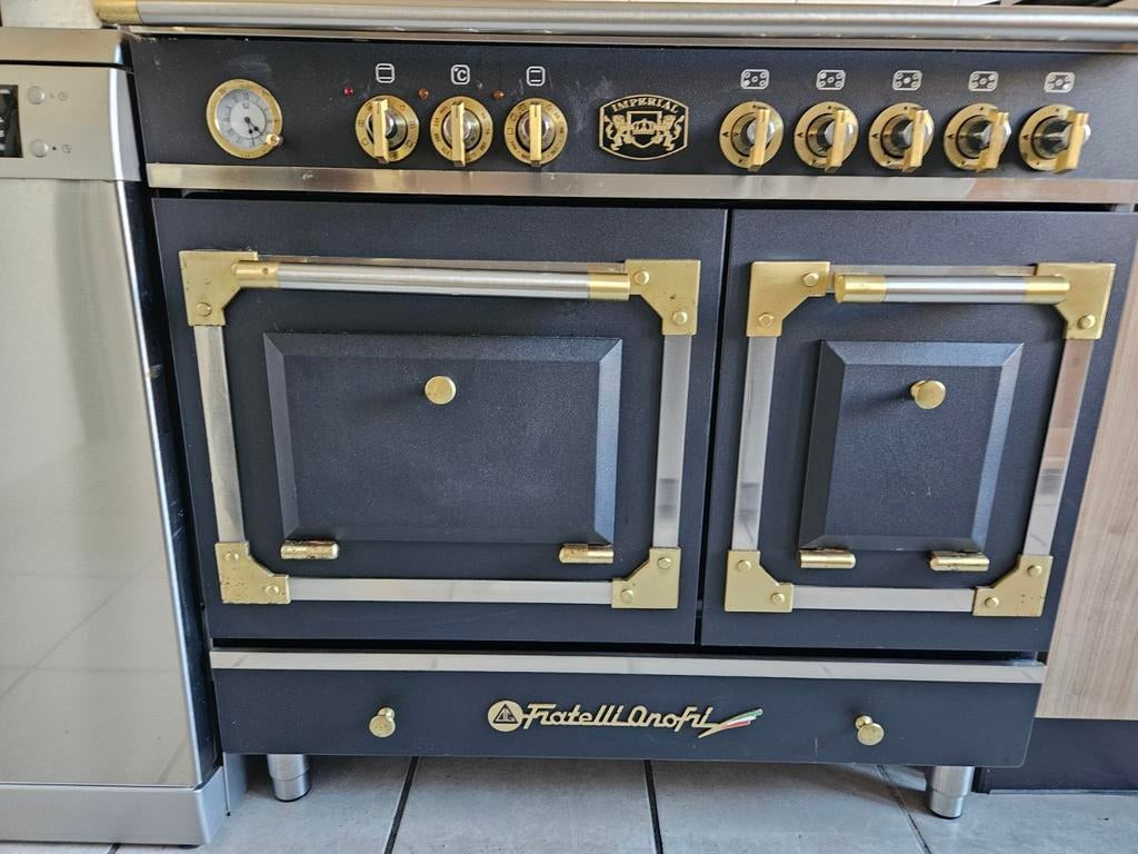 Fratelli Fornuis 90cm - 4 Pitten, Wokbrander & 2 Ovens, Ophalen of Verzenden