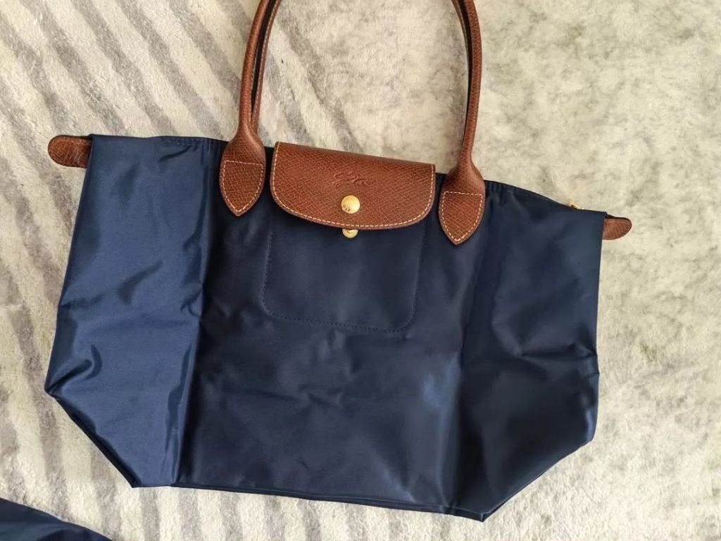 Longchamp Le Pliage Navy Blue Tote Bag L size, Verzenden, Nieuw, Blauw, Shopper