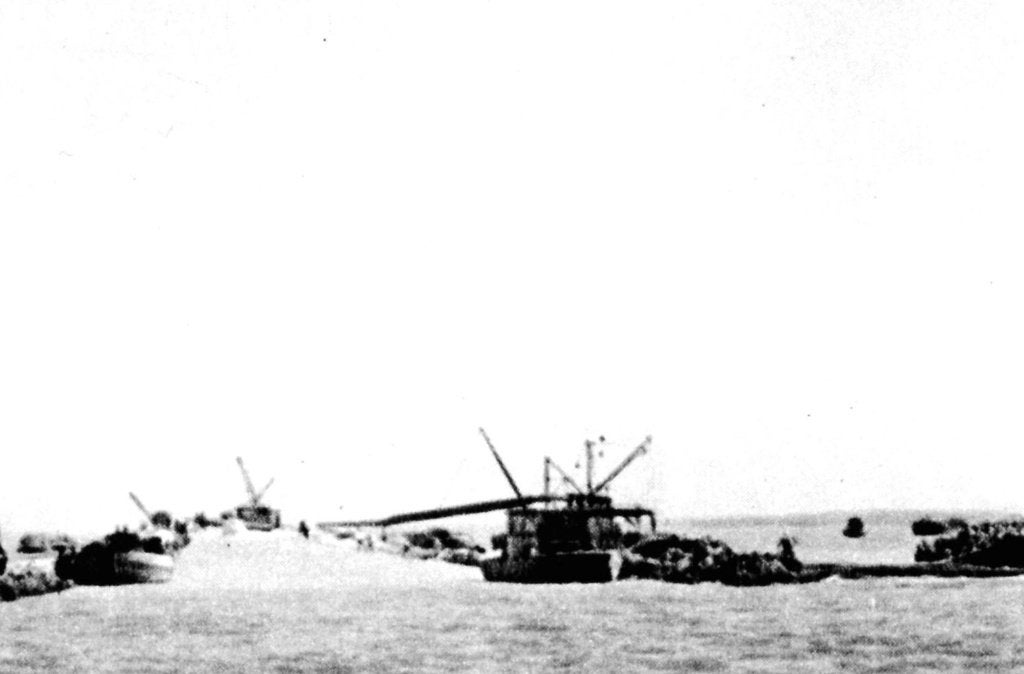 969021	Zuiderzeewerken	Harderwijk	Dragline	  onbeschreven, Ophalen of Verzenden, 1940 tot 1960, Gelopen, Gelderland