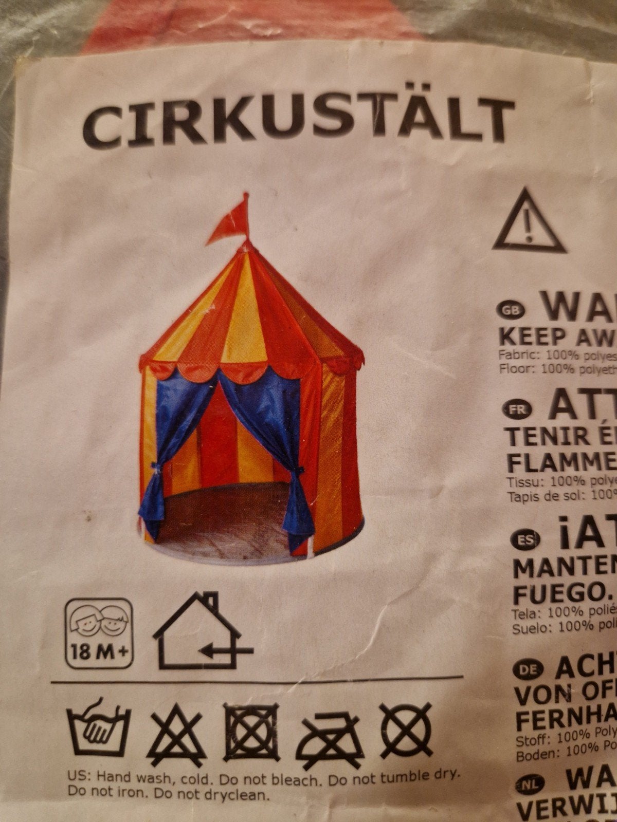 Ikea Cirkustält speeltentje - Zo goed als nieuw, Kinderen en Baby's, Speelgoed | Speeltenten, Ophalen of Verzenden, Zo goed als nieuw