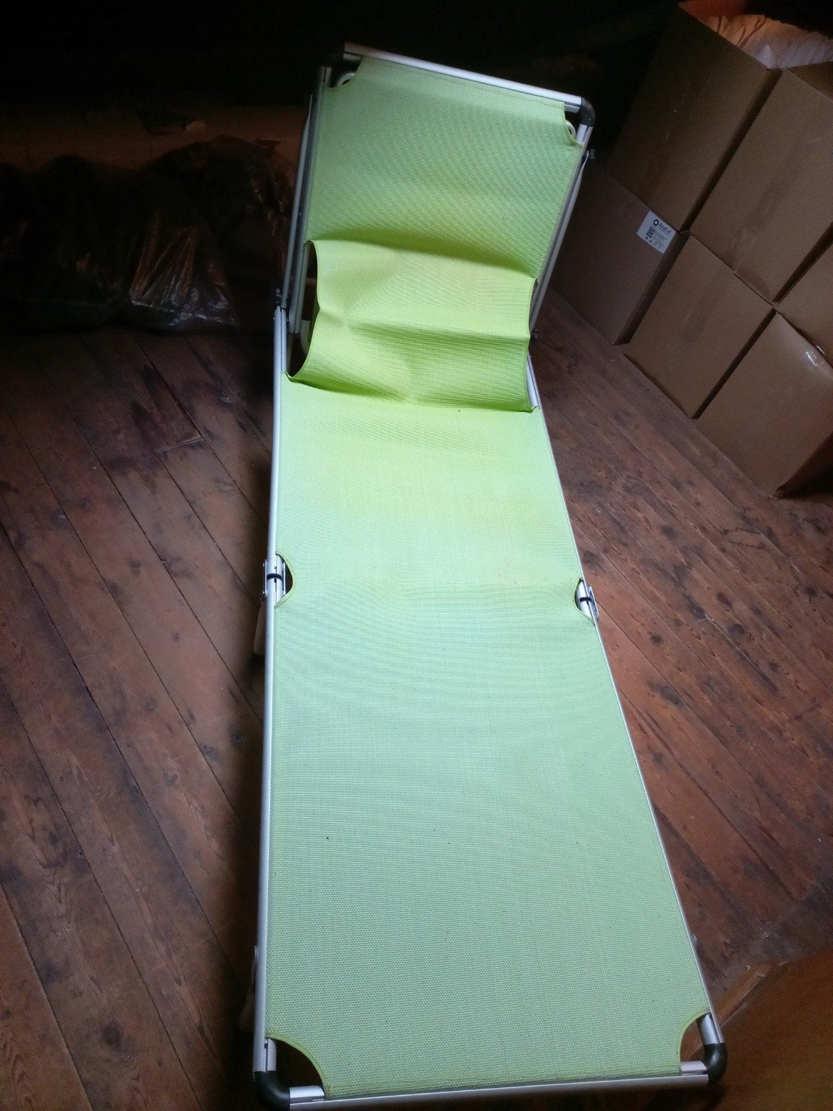 Verstelbaar ligbed - Groen, Ophalen, Nieuw, Aluminium, Inklapbaar