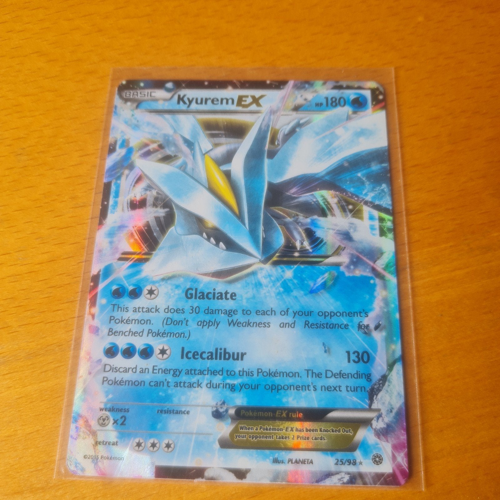 Kyurem EX Pokémon kaart - Full Art, Ophalen of Verzenden, Zo goed als nieuw, Losse kaart, Foil