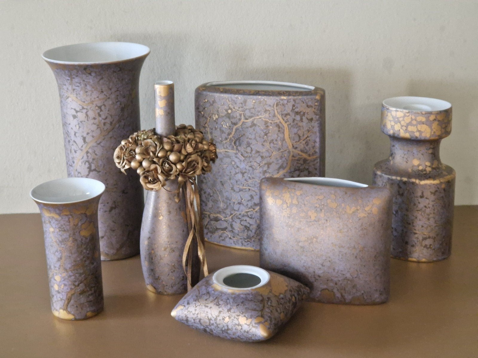 Rosenthal Studio-Linie vazen set, handgeschilderd, Ophalen of Verzenden