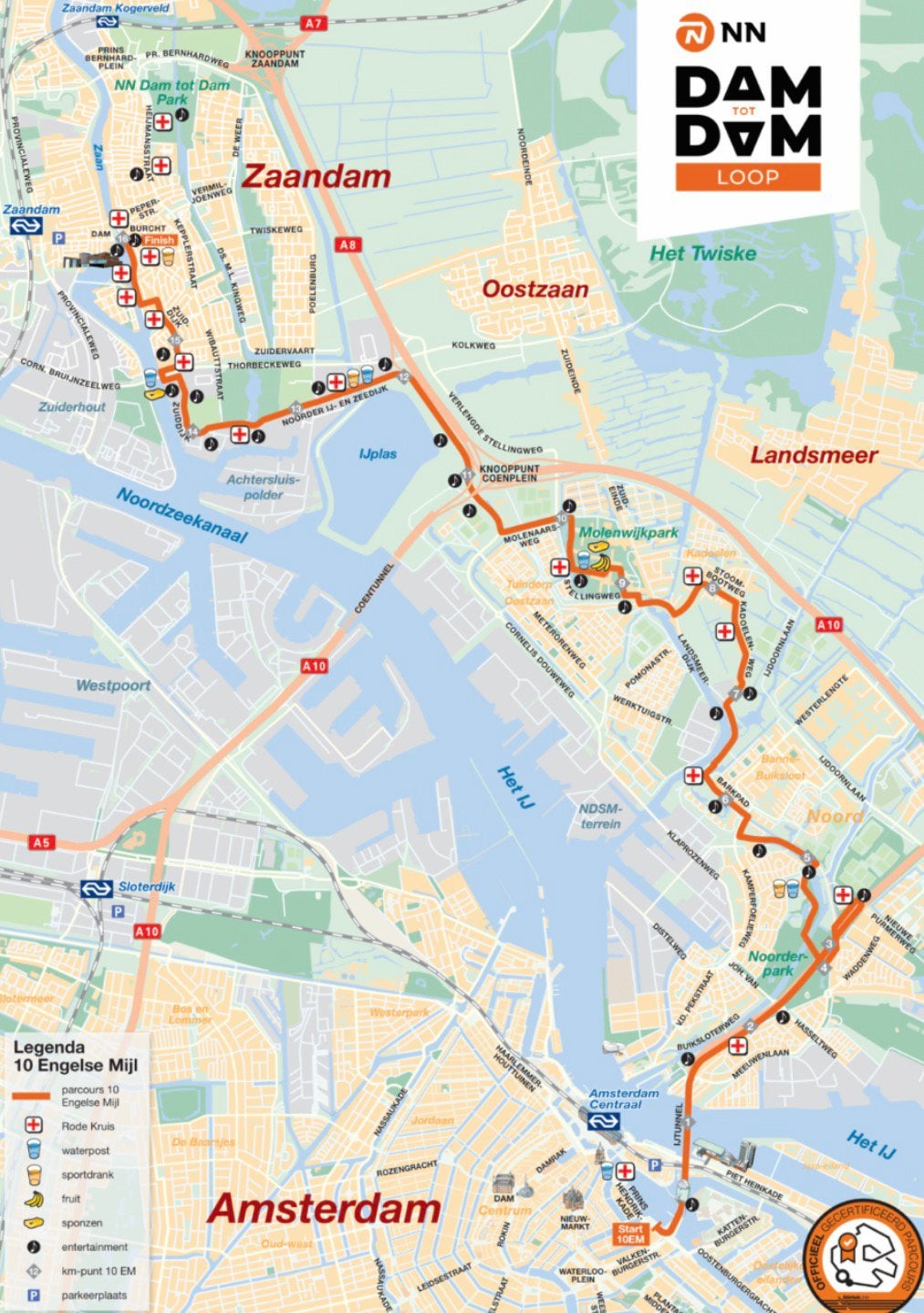 Ticket Dam tot Damloop 10 EM, Eén persoon, September