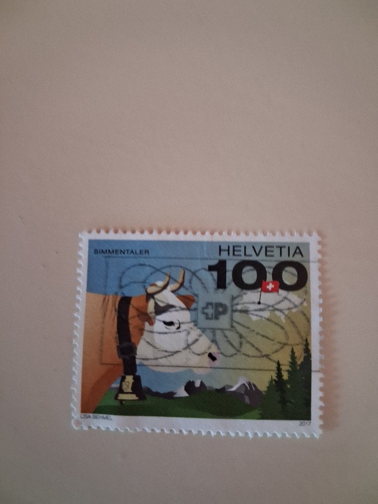 Postzegels Zwitserland 2017 gestempeld 100r Simmentaler, Verzenden, Gestempeld