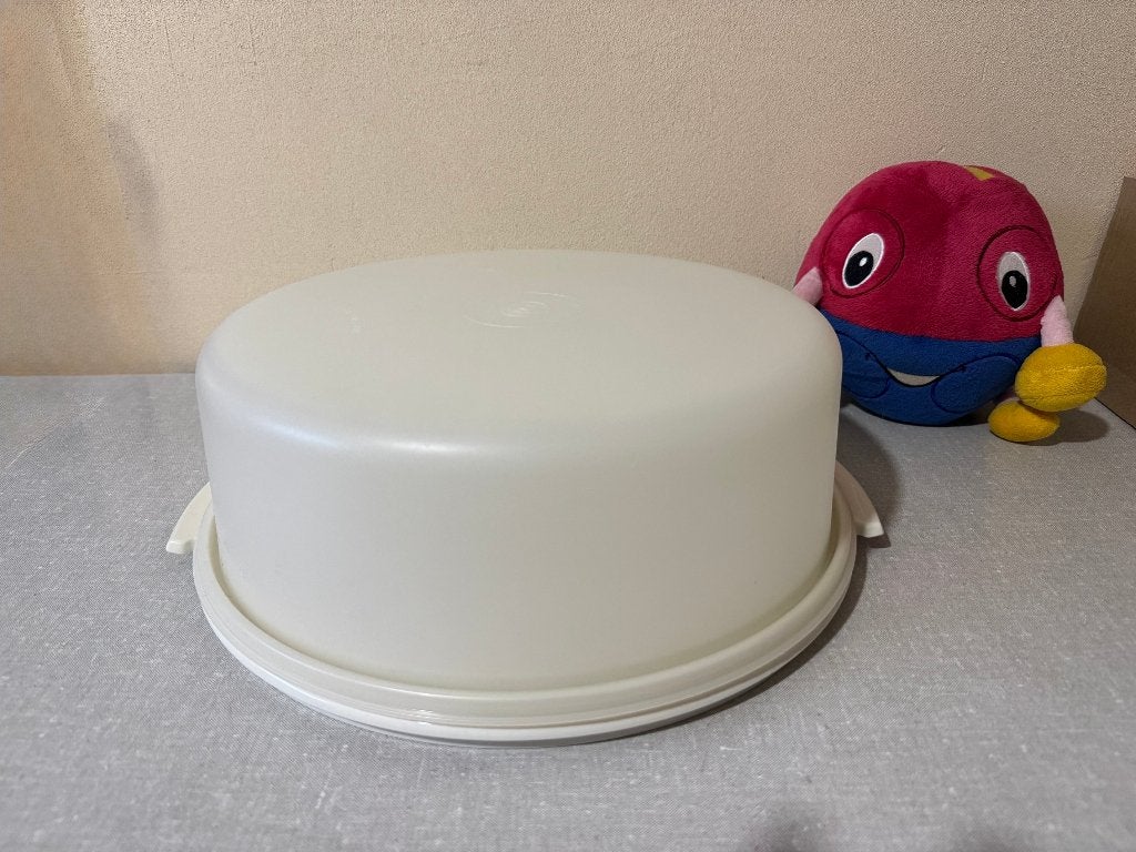 NIEUWE taartschaal - taart - gebak schaal TUPPERWARE, Vaatwasserbestendig, Schaal, Wit, Nieuw