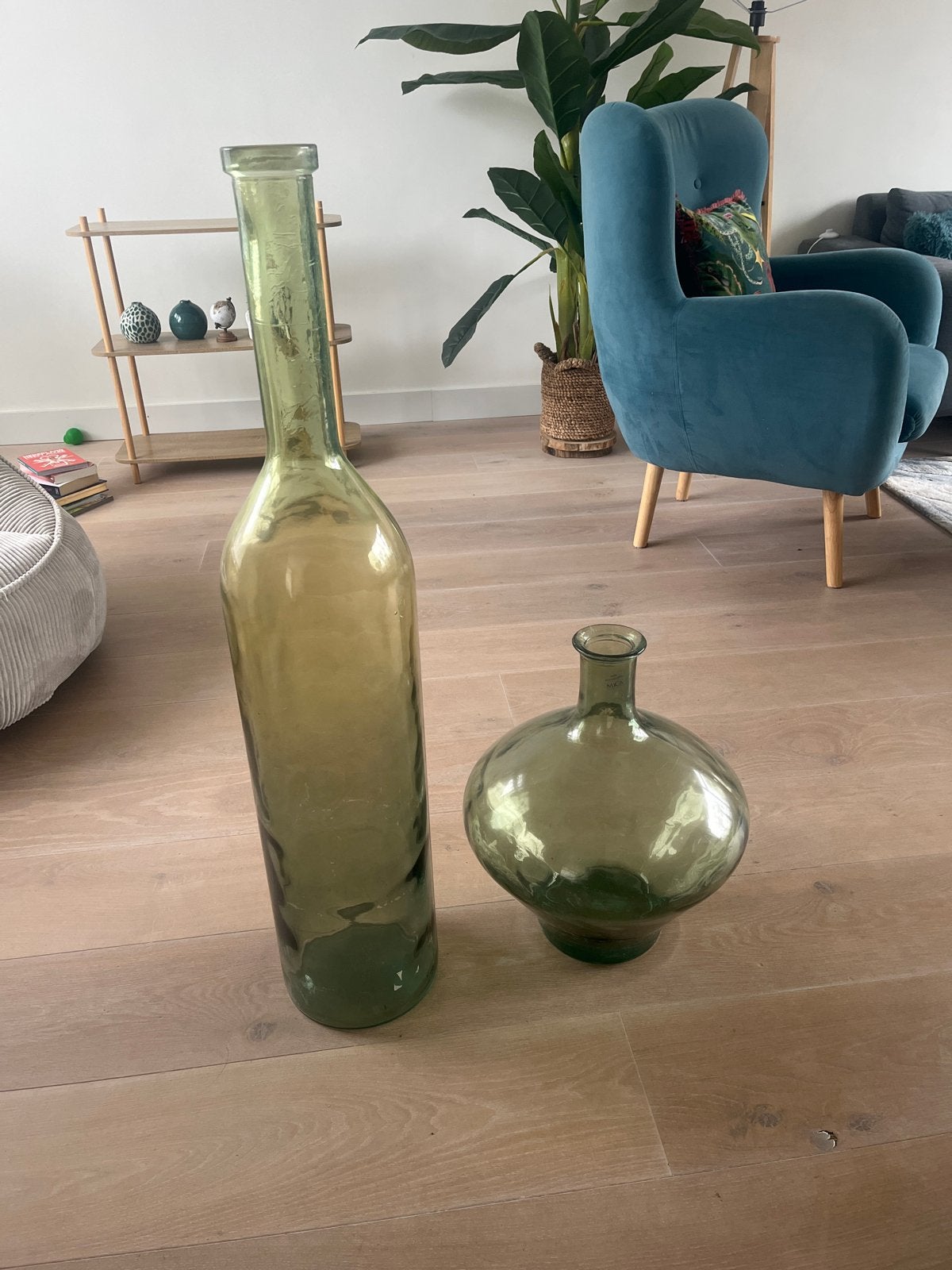 Decoratieve glazen flessen - set van 2, Ophalen