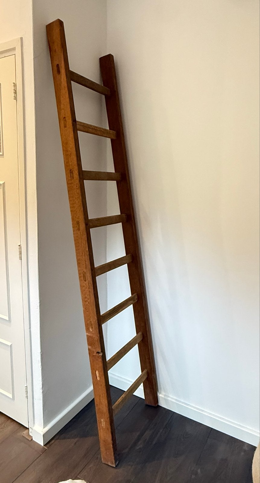 Houten ladder decoratief landelijk sober, Ophalen, Gebruikt, 220 cm, Hout