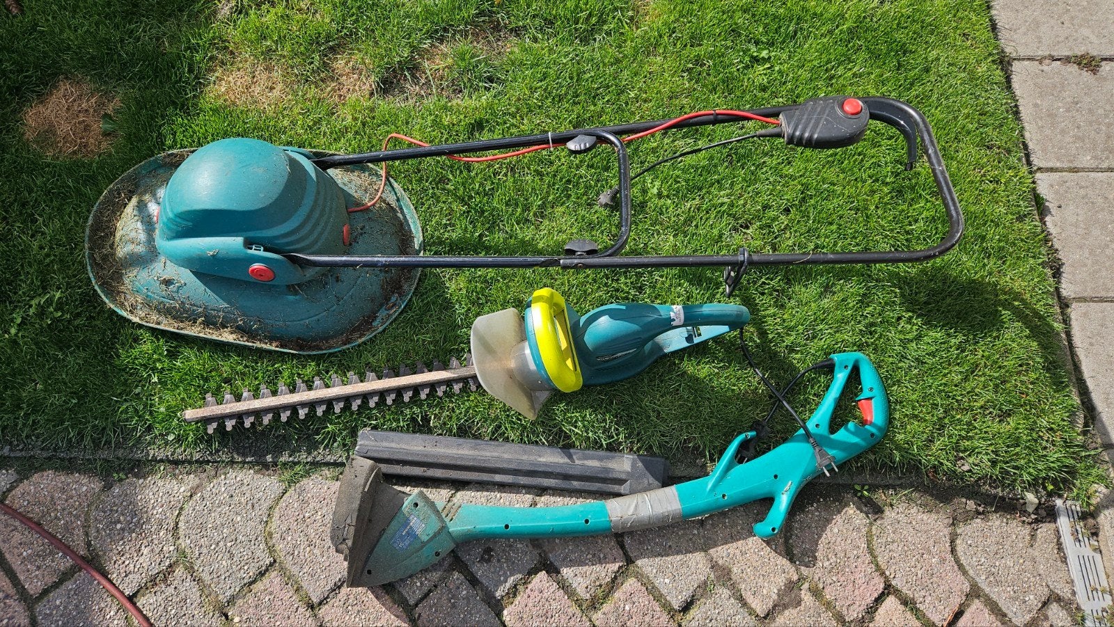 grasmaaier, trimmer en heggenschaar, Tuin en Terras, Ophalen, Gebruikt, Elektrisch