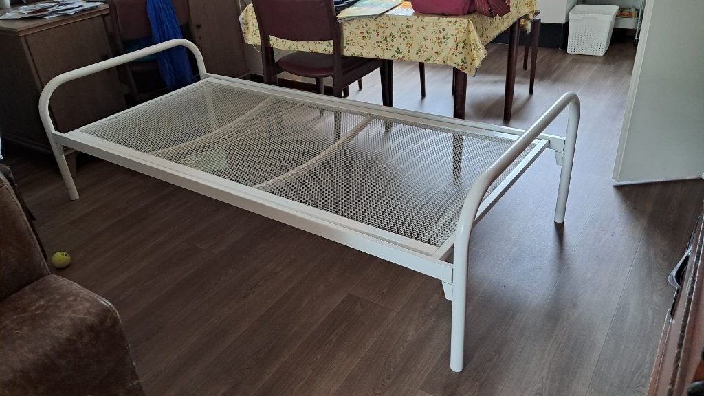 1 persoons bed: AVEK Spiraalbodem 90 x 200, Ophalen, Gebruikt, 90 cm, Eenpersoons