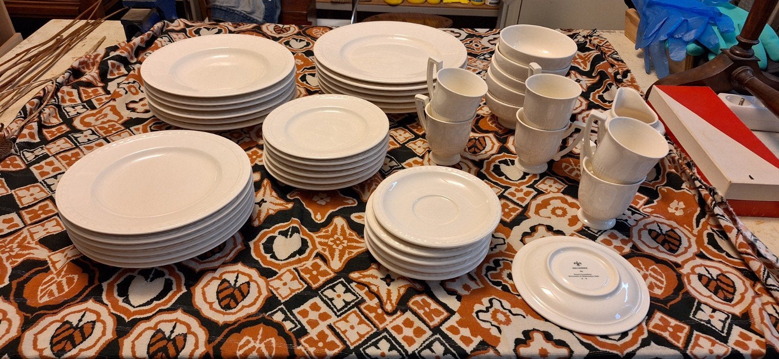 Servies Royal Creamwear Recamier Wedgwood? borden kopjes 6, Ophalen, Overige merken, Klassiek, Zo goed als nieuw