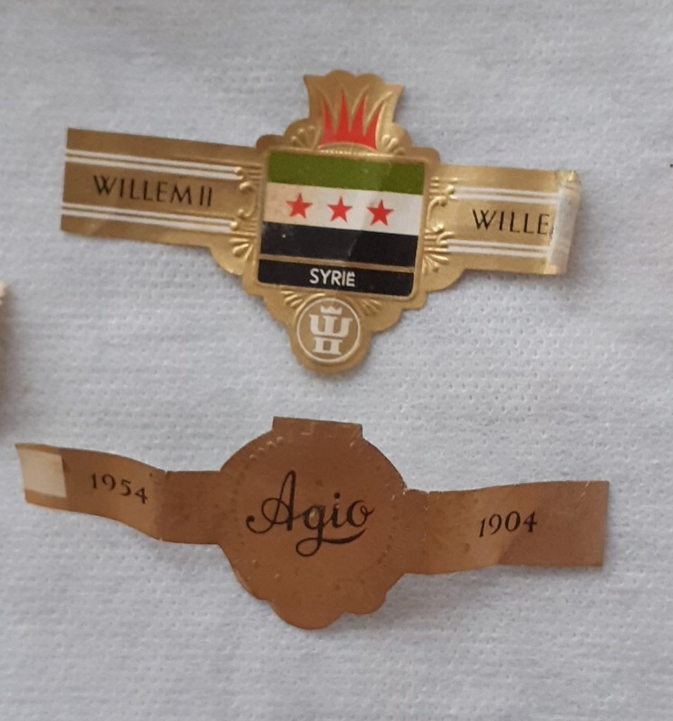 Sigarenbandjes Agio en Willem II Syrië, Verzamelen, Rookartikelen, Aanstekers en Luciferdoosjes, Ophalen of Verzenden, Zo goed als nieuw