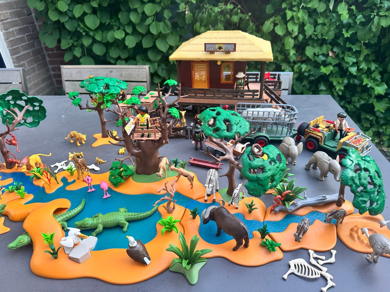 Grote Playmobil Safari Set met veel dieren en accessoires, Kinderen en Baby's, Speelgoed | Playmobil, Wild life, Gebruikt, Complete set