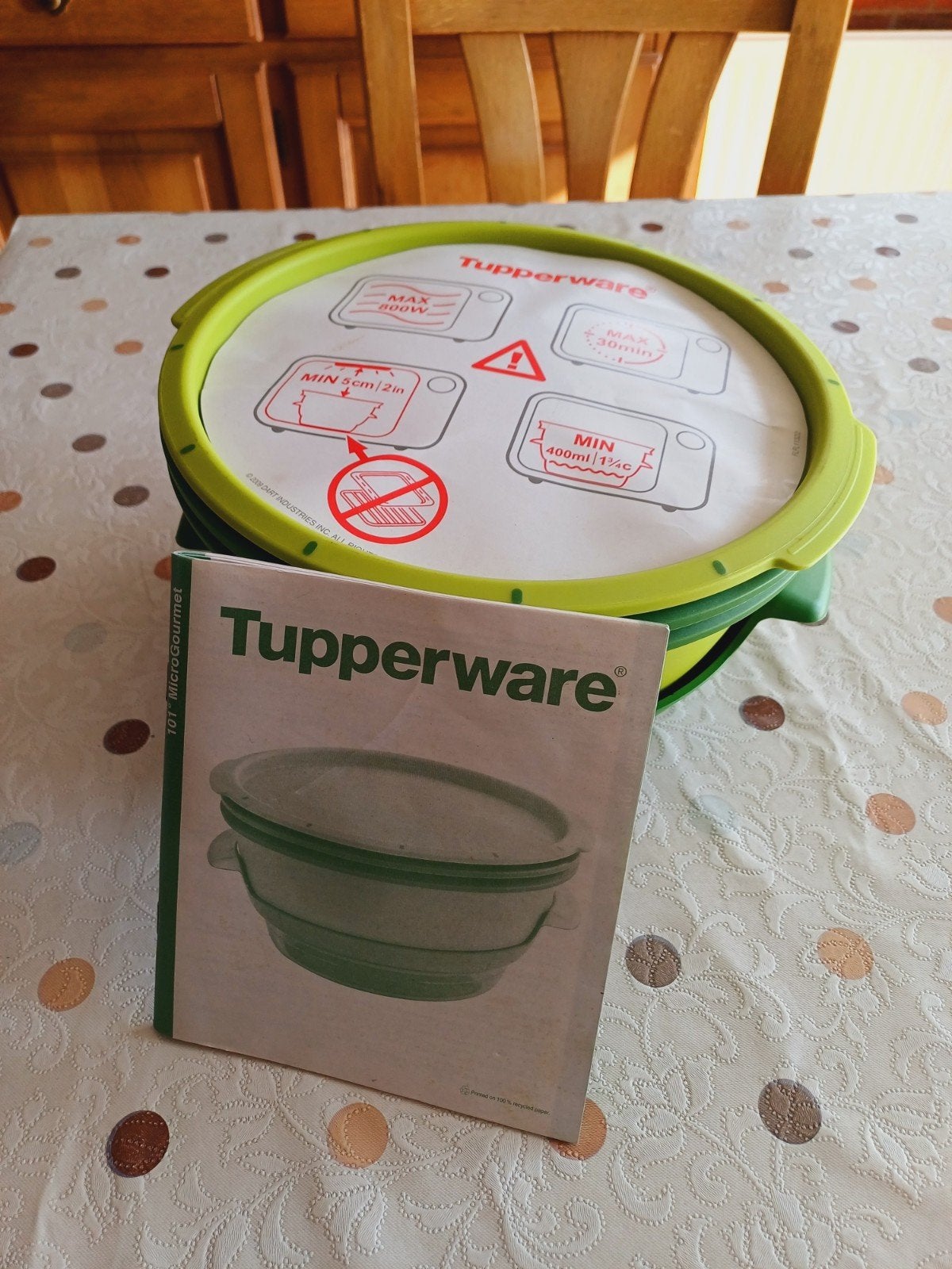 Nieuwe Tupperware Micro Gourmet Stomer - Groen, Huis en Inrichting, Overige typen, Nieuw, Ophalen of Verzenden, Magnetronbestendig