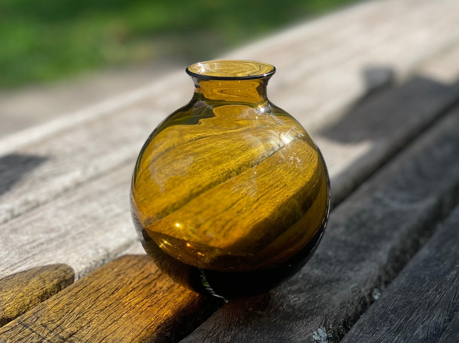 Siem van der Marel: amberkleurig vaasje*) serie 4 Elementen, Antiek en Kunst, Ophalen of Verzenden