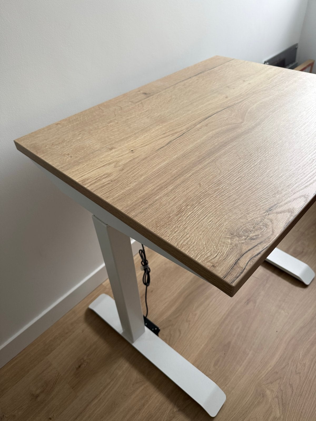 Compact elektrisch verstelbaar zit-sta bureau 80x60, Huis en Inrichting, Bureaus, Ophalen, Zit-sta bureau, Hout, 80 cm