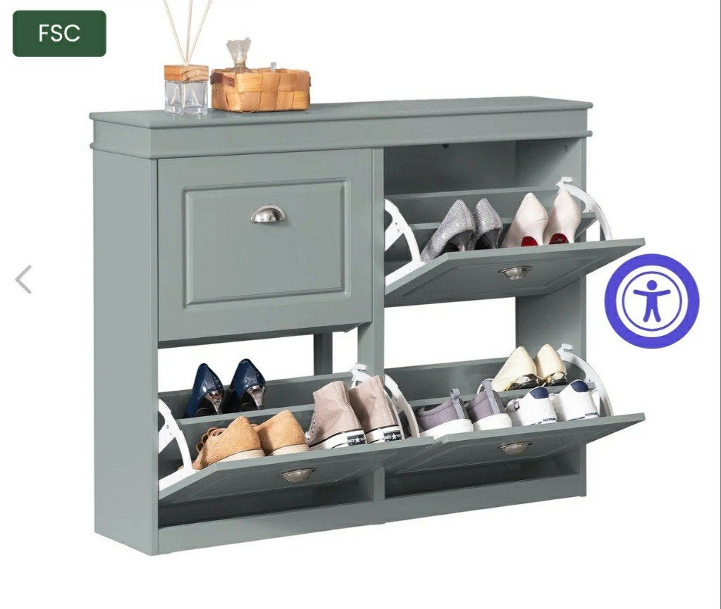 schoenenkast grijs , 4 kleppen. Type FSR79-HG  nieuw, Ophalen, Nieuw
