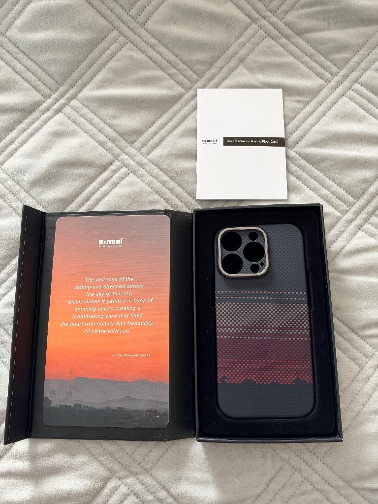 MEMUMI Aramid Fiber Slim Fit 0.5 mm hoesje iPhone 16 Pro, Telecommunicatie, IPhone 16 Pro, Zwart, Krasbestendig, Hoesje of Tasje