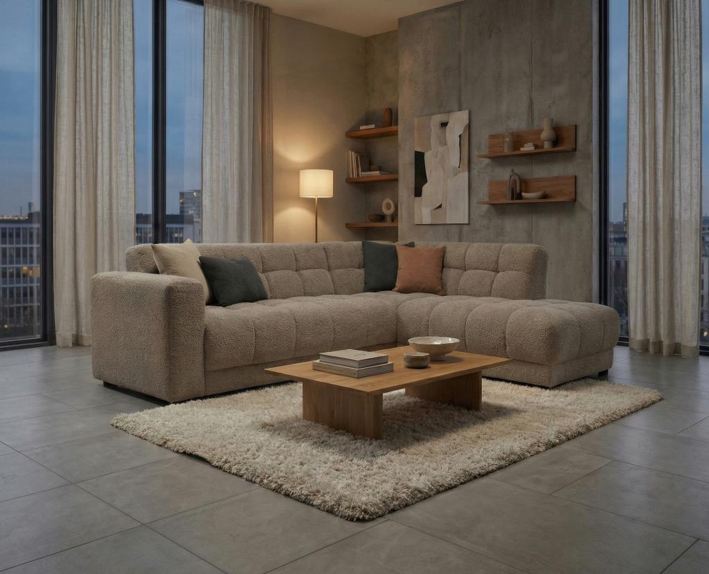 Hoekbank bank hoek Cosy taupe Sale € 999, Ophalen, 250 tot 300 cm, Nieuw, Vierpersoons of meer