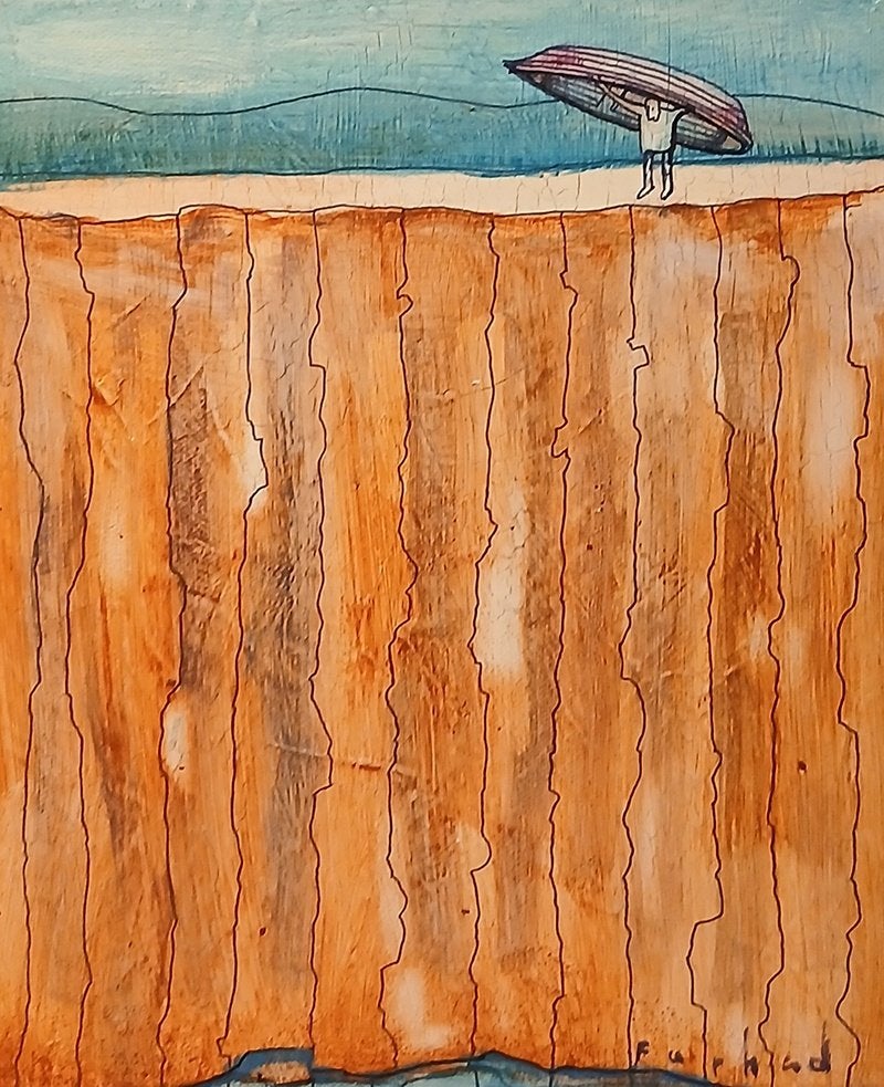 Atelieropruiming – Original decoratief kleurrijk schilderij, Acrylverf, Overig onderwerp, Ophalen of Verzenden, Handgeschilderd