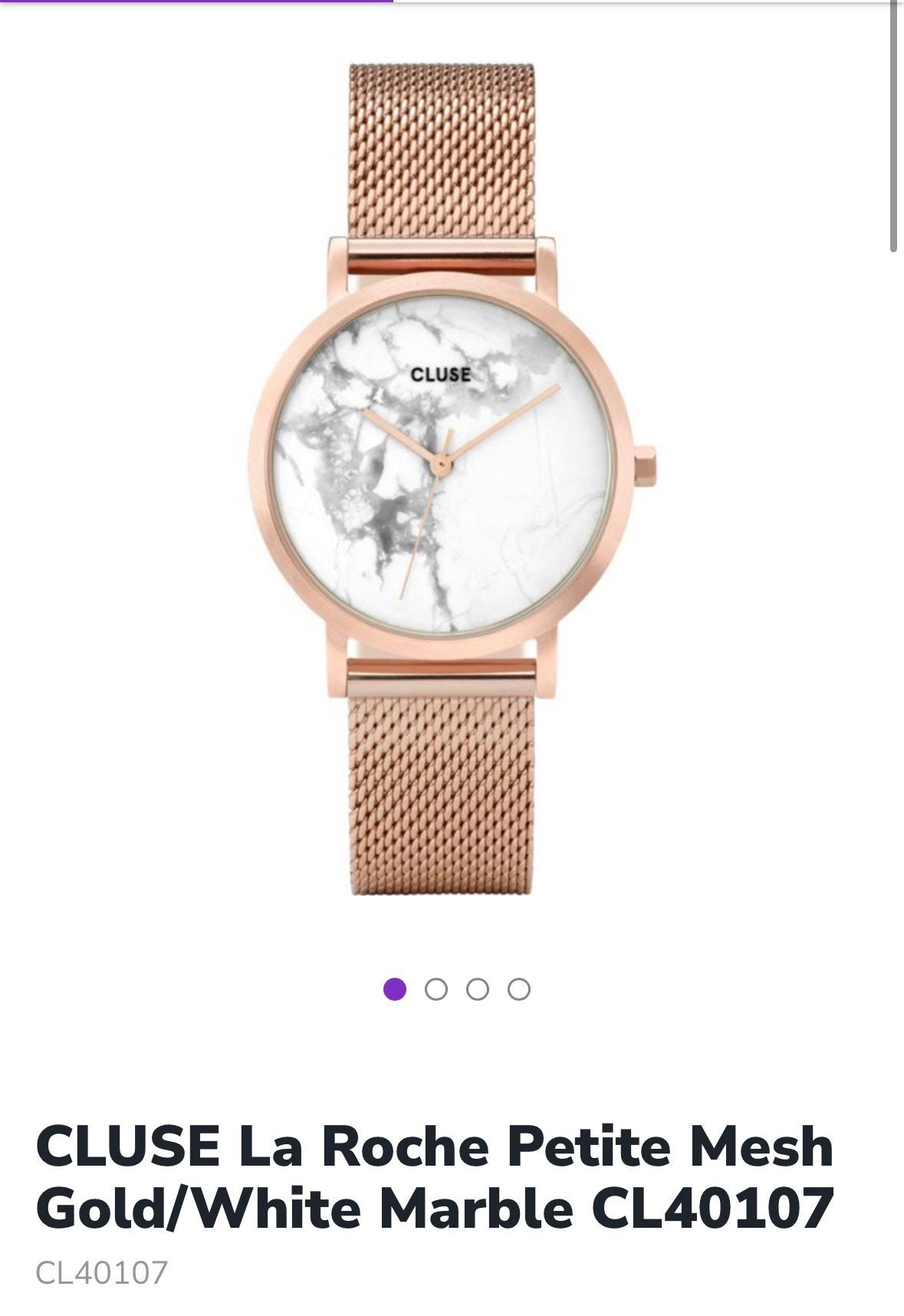 ZGAN horloge La Roche Petite Mesh Gold/Marble van Cluse, Sieraden, Tassen en Uiterlijk, Horloges | Dames, Ophalen of Verzenden