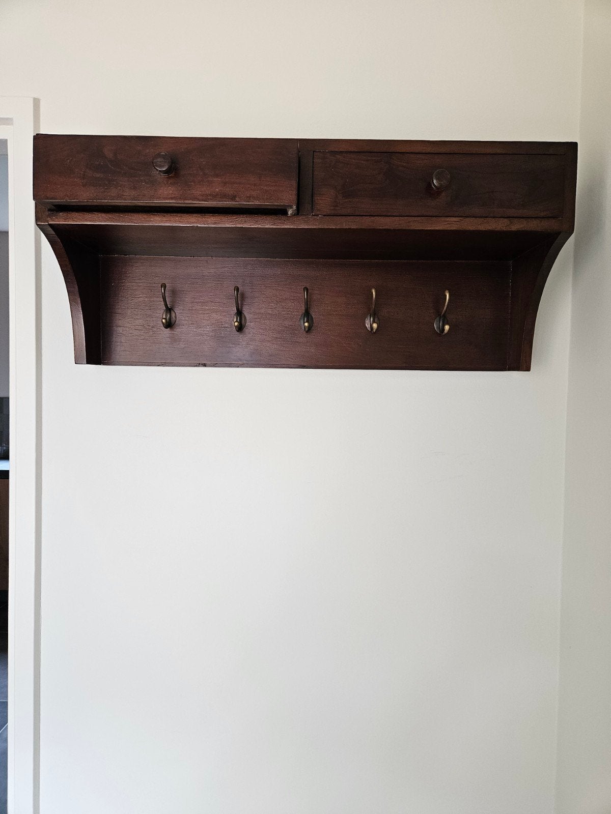 Kapstok hout mahonie kleur, Gebruikt, Minder dan 100 cm, Hout, Ophalen