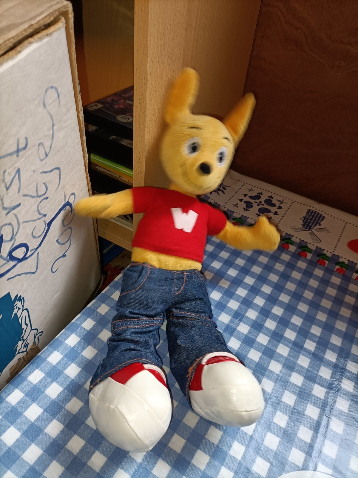 Stoere Walibi knuffel nieuwe versie 37 cm groot, Ophalen of Verzenden, Zo goed als nieuw, Overige typen