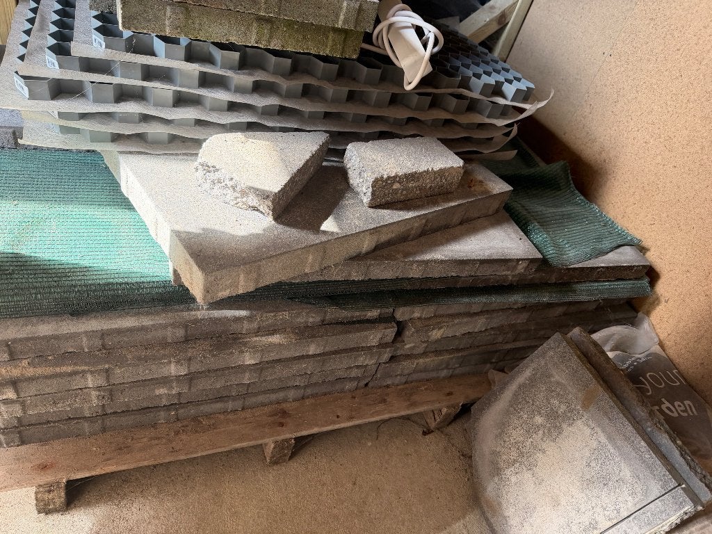 Gratis tuintegels afhalen, Tuin en Terras, Tegels en Klinkers, Ophalen, Nieuw, Beton, Terrastegels